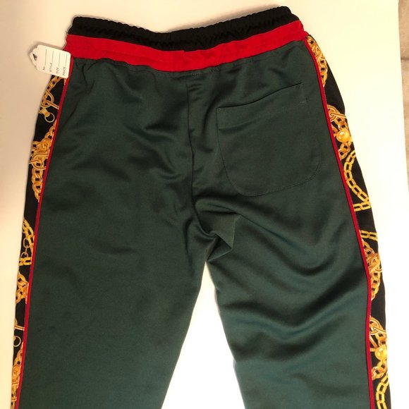 Boys M 10-12 Southpole Green Red and Black Track Pants - Picture 8 of 10